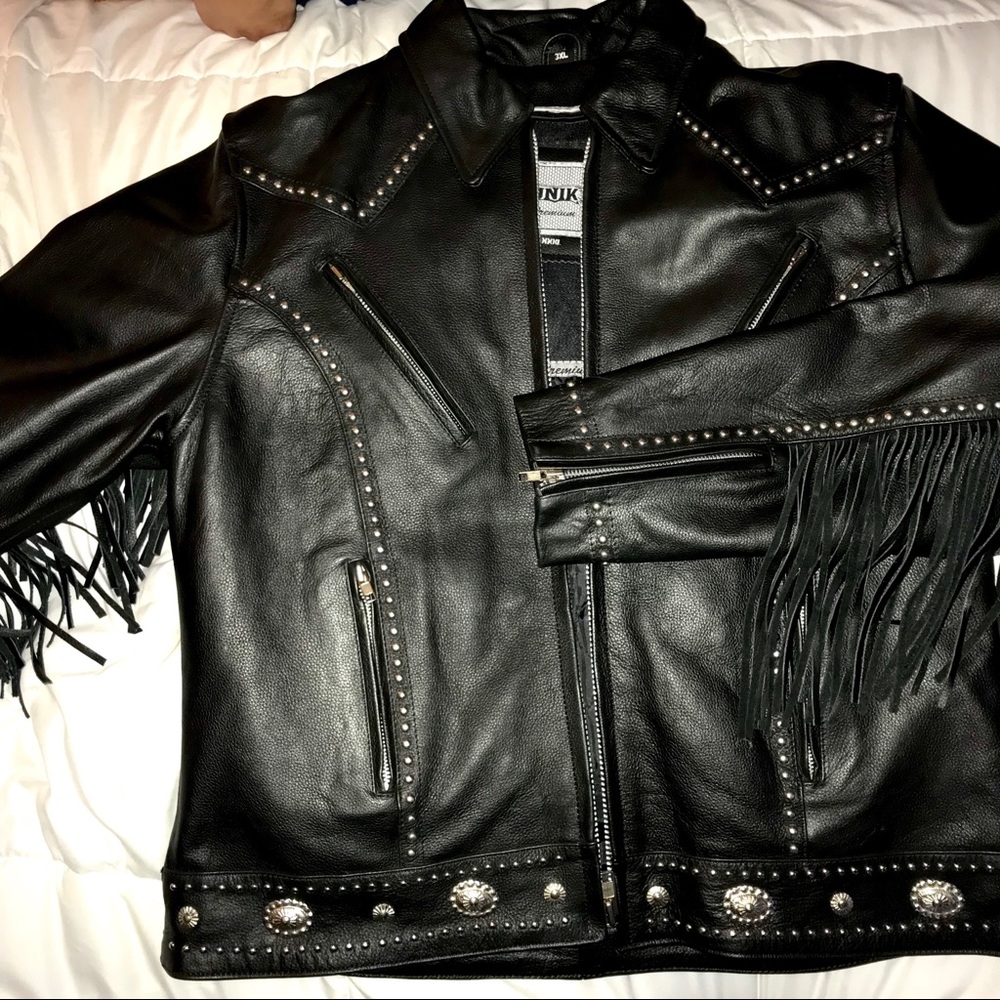 100% Genuine Leather Motorcycle Jacket